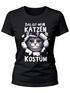 Damen T-Shirt Fasching Karneval Katze Kostüm-Ersatz Verkleidung Faschingskostüm Frauen Funshirt Moonworks®preview