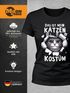 Damen T-Shirt Fasching Karneval Katze Kostüm-Ersatz Verkleidung Faschingskostüm Frauen Funshirt Moonworks®preview