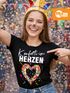 Damen T-Shirt Fasching Karneval Konfetti im Herzen Kostüm-Ersatz Verkleidung Funshirt Frauen Moonworks®preview