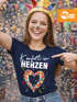 Damen T-Shirt Fasching Karneval Konfetti im Herzen Kostüm-Ersatz Verkleidung Funshirt Frauen Moonworks®preview