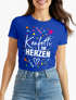 Damen T-Shirt Fasching Karneval Konfetti im Herzen Kostüm-Ersatz Verkleidung Funshirt Frauen Moonworks®preview