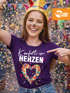 Damen T-Shirt Fasching Karneval Konfetti im Herzen Kostüm-Ersatz Verkleidung Funshirt Frauen Moonworks®preview