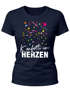 Damen T-Shirt Fasching Karneval Konfetti im Herzen Kostüm-Ersatz Verkleidung Funshirt Frauen Moonworks®preview