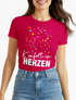 Damen T-Shirt Fasching Karneval Konfetti im Herzen Kostüm-Ersatz Verkleidung Funshirt Frauen Moonworks®preview