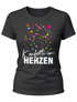 Damen T-Shirt Fasching Karneval Konfetti im Herzen Kostüm-Ersatz Verkleidung Funshirt Frauen Moonworks®preview