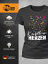 Damen T-Shirt Fasching Karneval Konfetti im Herzen Kostüm-Ersatz Verkleidung Funshirt Frauen Moonworks®preview