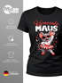 Damen T-Shirt Fasching Karneval | Maus Aufdruck | Ersatz Verkleidung Last Minute Kostüm Funshirt Slim Fit Moonworks®preview