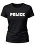 Damen T-Shirt Fasching Police Polizei Polizistin Faschings-Shirt Kostüm Verkleidung Karneval Fun-Shirt Slim Fit Moonworks®preview