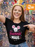 Damen T-Shirt - Faschingsmaus Karnevalsmaus - Kostüm-Ersatz Verkleidung Last Minute Kostüm Funshirt Slim Fit Moonworks®preview