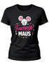 Damen T-Shirt - Faschingsmaus Karnevalsmaus - Kostüm-Ersatz Verkleidung Last Minute Kostüm Funshirt Slim Fit Moonworks®preview