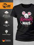 Damen T-Shirt - Faschingsmaus Karnevalsmaus - Kostüm-Ersatz Verkleidung Last Minute Kostüm Funshirt Slim Fit Moonworks®preview