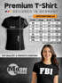 Damen T-Shirt FBI Aufdruck Faschings-Shirt Kostüm Verkleidung Karneval Fun-Shirt Slim Fit Moonworks®preview