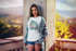 Damen T-Shirt Flamingo Einhorn best Friends Cocktail Party Slim Fit Moonworks®preview