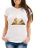 Damen T-Shirt Foto Print Ananas Palmen Galaxy Sommer Tropical Dreieck Neverless®preview