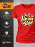 Damen T-Shirt - Fresh Popcorn - Fasching Karneval Ersatz Verkleidung Last Minute Kostüm Funshirt Slim Fit Moonworks®preview