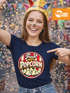 Damen T-Shirt - Fresh Popcorn - Fasching Karneval Ersatz Verkleidung Last Minute Kostüm Funshirt Slim Fit Moonworks®preview