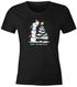 Damen T-Shirt Frohe Weihnachten Schneemann Design Aufdruck Schrift Weihnachtsoutfit Lustig Moonworks®preview