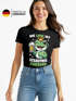 Damen T-Shirt Frosch Clown Bier Spruch Kostüm-Ersatz Verkleidung Last Minute Faschingskostüm Funshirt Slim Fit Moonworks®preview