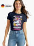 Damen T-Shirt Frosch Clown Einhorn Bier Spruch Kostüm-Ersatz Verkleidung Last Minute Faschingskostüm Funshirt Slim Fit Moonworks®preview
