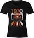 Damen T- Shirt Geburtstag, Retro Aufdruck Kassette Geburtsjahr 1970 bis 1979 lustiges Geschenk für Frauen MoonWorks®preview