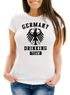 Damen T-Shirt Germany Drinking Team Adler Trinken Slim Fit Moonworks®preview