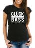 Damen T-Shirt - Glück ist wenn der Bass einsetzt - Comfort Fit MoonWorks®preview