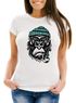 Damen T-Shirt Gorilla Affe Monkey Captain Sailor Seemann Fashion Streetstyle Neverless® preview