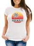 Damen T-Shirt Hawaii Palme Tropical Summer Retro Slim Fit Baumwolle Neverless®preview