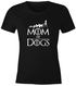 Damen T-Shirt Hunde Motiv Spruch Mom of Dogs lustiges Gassi Shirt Moonworks®preview