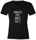 Damen T-Shirt Hunger, Pipi, Müde, Kalt. lustiges Spruch Fun-Shirt Moonworks®preview