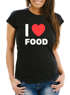 Damen T-Shirt I love food Slim Fit Moonworks®preview