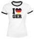 Damen T-Shirt I Love Germany Deutschland-Herz Fußball WM-Shirt Fanshirt Deutschlandshirt Moonworks® preview