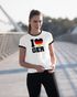 Damen T-Shirt I Love Germany Deutschland-Herz Fußball WM-Shirt Fanshirt Deutschlandshirt Moonworks® preview