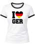 Damen T-Shirt I Love Germany Deutschland-Herz Fußball WM-Shirt Fanshirt Deutschlandshirt Moonworks®preview