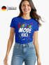 Damen T-Shirt Karneval Fasching Spruch Konfetti Motiv Kostüm-Ersatz Verkleidung Faschingskostüme Frauen Slim Fit Moonworks®preview