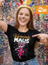 Damen T-Shirt - Karnevalsmaus - Fasching Karneval Ersatz Verkleidung Last Minute Kostüm Funshirt Slim Fit Moonworks®preview