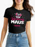 Damen T-Shirt Karnevalsmaus personalisiert mit Name Fasching Karneval Kostüm-Ersatz Last Minute Verkleidung Slim Fit Moonworks®preview