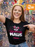 Damen T-Shirt Karnevalsmaus personalisiert mit Name Fasching Karneval Kostüm-Ersatz Last Minute Verkleidung Slim Fit Moonworks®preview