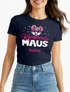Damen T-Shirt Karnevalsmaus personalisiert mit Name Fasching Karneval Kostüm-Ersatz Last Minute Verkleidung Slim Fit Moonworks®preview