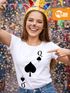 Damen T-Shirt Kartenspiel Kostüm Spielkarten Gruppenkostüm Karten Fasching Karneval Faschingsshirt Moonworks®preview