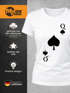 Damen T-Shirt Kartenspiel Kostüm Spielkarten Gruppenkostüm Karten Fasching Karneval Faschingsshirt Slim Fit Moonworks®preview