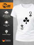 Damen T-Shirt Kartenspiel Kostüm Spielkarten Gruppenkostüm Karten Fasching Karneval Faschingsshirt Slim Fit Moonworks®preview