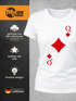 Damen T-Shirt Kartenspiel Kostüm Spielkarten Gruppenkostüm Karten Fasching Karneval Faschingsshirt Slim Fit Moonworks®preview