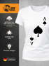Damen T-Shirt Kartenspiel Kostüm Spielkarten Gruppenkostüm Karten Fasching Karneval Faschingsshirt Slim Fit Moonworks®preview