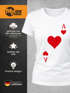 Damen T-Shirt Kartenspiel Kostüm Spielkarten Gruppenkostüm Karten Fasching Karneval Faschingsshirt Slim Fit Moonworks®preview