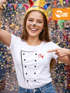 Damen T-Shirt Koch Köchin Kochjacke Chefkoch Kostüm Fasching Karneval Faschingsshirt Slim Fit Moonworks®preview