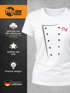 Damen T-Shirt Koch Köchin Kochjacke Chefkoch Kostüm Fasching Karneval Faschingsshirt Slim Fit Moonworks®preview