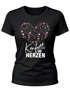 Damen T-Shirt - Konfetti im Herz - Fasching Karneval Ersatz Verkleidung Last Minute Kostüm Funshirt Slim Fit Moonworks®preview
