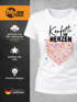 Damen T-Shirt - Konfetti im Herzen - Fasching Karneval Ersatz Verkleidung Last Minute Kostüm Funshirt Slim Fit Moonworks®preview