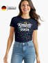 Damen T-Shirt - Konfetti Queen - Fasching Karneval Ersatz Verkleidung Last Minute Kostüm Funshirt Slim Fit Moonworks®preview